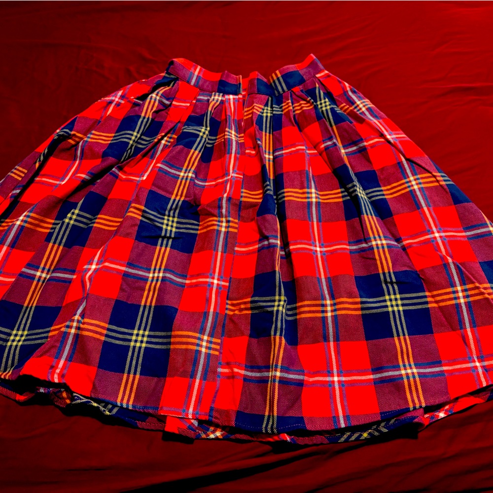 Hell Bunny Winter Plaid Skirt